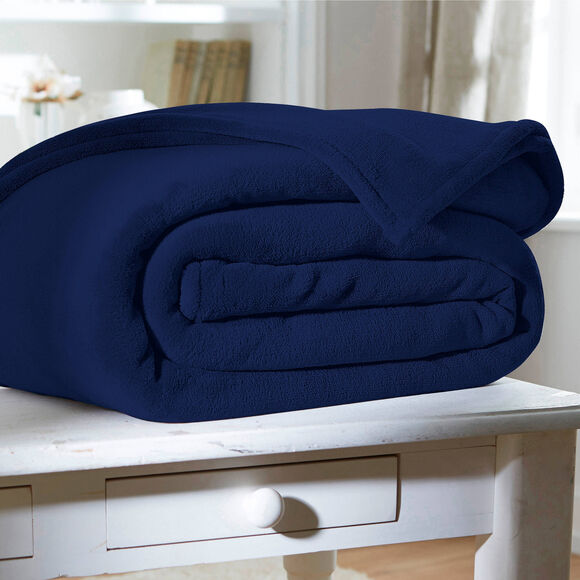 Couverture microfibre (marine) Couverture microfibre (marine)